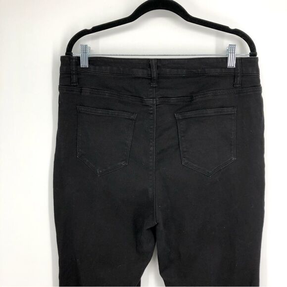 WOMAN WITHIN Straight Leg Stretch Jean Black Size 18W - Picture 6 of 9